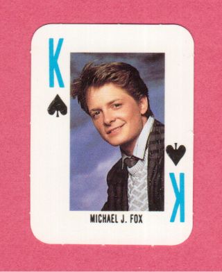 Michael J.  Fox Back To The Future Family Ties 1980s French Mini Playing Card