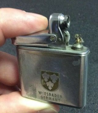 Small Vintage Ibelo Lighter from W.  Germany w/ Rocker Club Engraving 5
