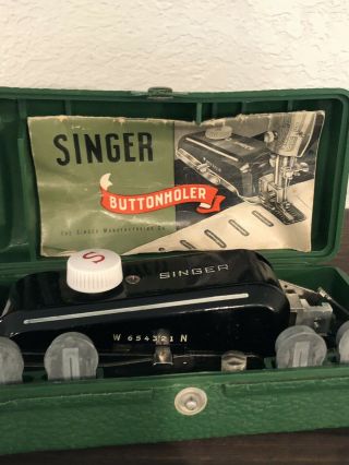 Vintage Sewing - Singer Buttonholer Attachment For Class 301 Machine W/templates