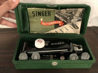Vintage Sewing - Singer Buttonholer Attachment For Class 301 Machine w/Templates 2