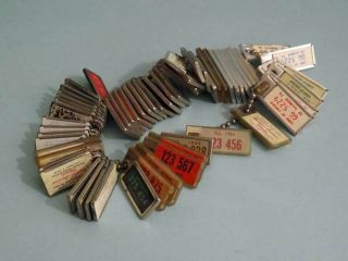 Vintage 1951 To 1974 Disabled American Veterans Miniature License Plate Key Tags