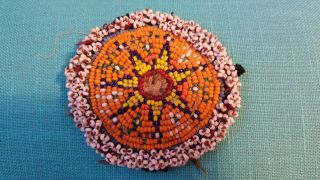 Antique Beaded Rosette Native American Indian