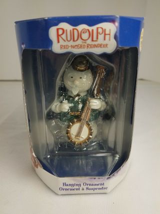 Enesco Rudolph Red Nosed Reindeer Misfit Toys Sam Snowman With Banjo Ornament