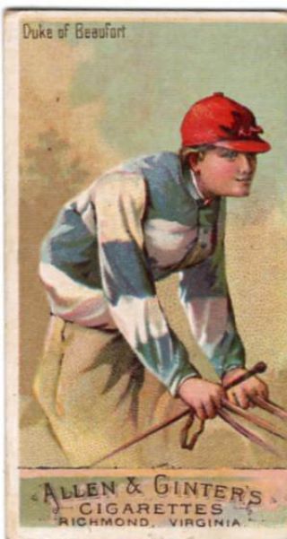 N22 Allen & Ginter Racing Colors Of The World - Duke Of Beaufort