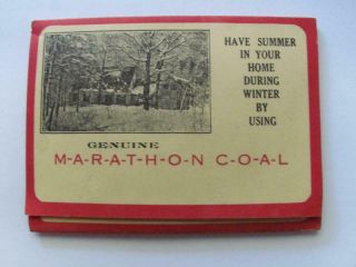 Vintage Marathon Coal Ad Sewing Needle Packet Tri - Motor Airplane Columbia Ky