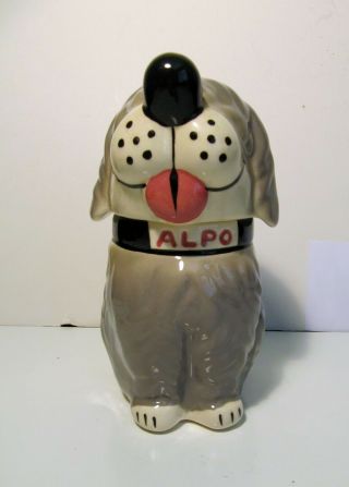 Vtg Alpo Dan The Sheep Dog Usa Made Advertising Dog Treat Canister Cookie Jar 8 "