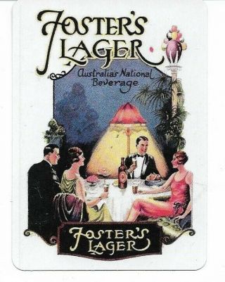 Ba - 5 Single Swap Playing Card Alcohol Beer Ads Foster 