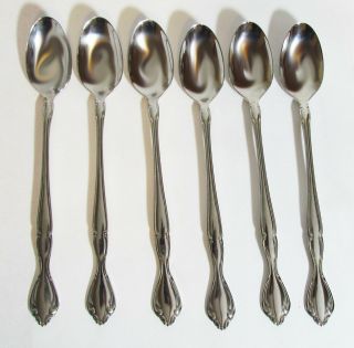 Oneida Community Stainless Flatware Cantata Iced Tea Spoons Set Of Six (6)