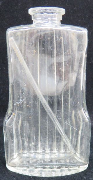 Vintage Lentheric 3 - 1/2 Oz Glass Cologne Perfume Bottle With Glass Sprayer Tube