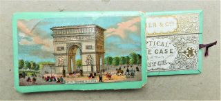 C1850 Victorian Needle Case Holder Arc De Triomphe Vintage Antique