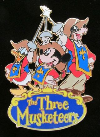 Mickey Donald Goofy – Three Musketeers – Le 100 – On Card – 2004 Disney Pin