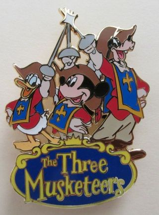 Mickey Donald Goofy – Three Musketeers – LE 100 – on Card – 2004 Disney Pin 3