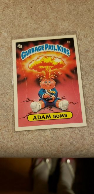 1985 Garbage Pail Kids Series 1 8a Adam Bomb Checklist Back