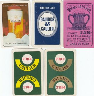 Ads - Caulier - 5 Single Vintage Playing Cards