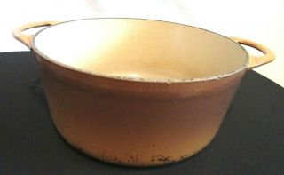 Vintage Le Creuset Cousances Brown Round Dutch Oven Pot No Lid 22
