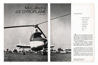 1968 Mcculloch J - 2 Gyroplane Aircraft Report 11/10/18oo