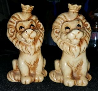 Vintage Twin Winton Lion Salt Pepper Lion King