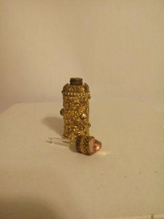 Vintage Gold Mini Perfume Bottle.  peice 2