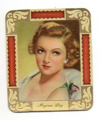 Myrna Loy 1934 Garbaty Film Star Series 2 Embossed Cigarette Card 300