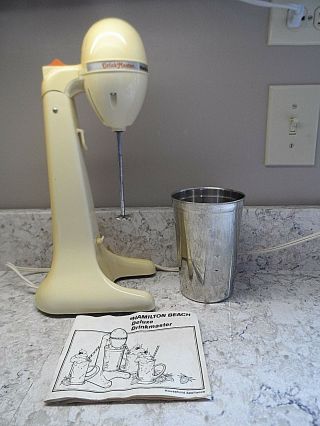 Vintage Hamilton Beach Drink Master 727 - 3 Milkshake Maker W/instructions
