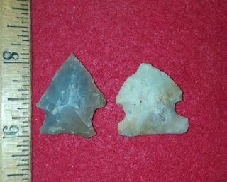 Two Small Arrowheads From Clark Co.  Ky.  Native American Indian Artifact