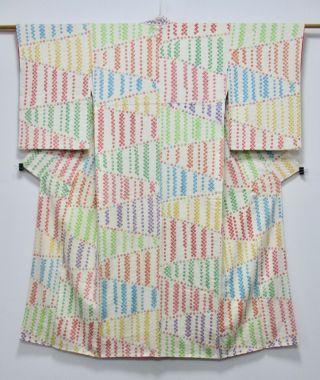 Japanese Silk Kimono / Shibori Dyed / Silk Rinzu Fabric /350