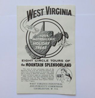 West Virginia Eight Circle Tours Of Mountain Splendor (1960s)