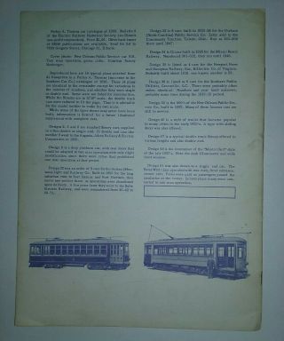 Trains Trolleys Railroad Bus Transport:Car Plans of Perley Company Elec.  Railway 4