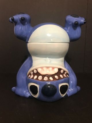 Disney Lilo & Stitch Cookie Jar 9 " Handstand Upside Down Ceramic Box