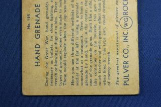 1935 Pulver Picture Card 125 - Hand Grenade Guns - 5