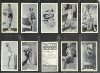 Murray 1939 Intriguing (glamour) Full 40 Card Set  Bathing Belles