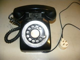 Vintage Black Western Electric Rotary Dial Telephone Tabletop.