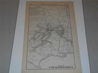 Map Of The St.  Louis - San Francisco Railway Company From 1917