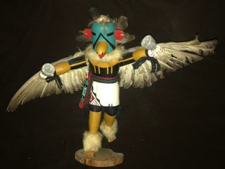 Eagle Dancer Kachina Doll Signed Salvador M.  16 " Tall