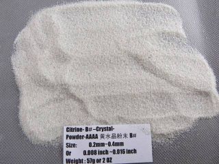 B Natural Citrine Quartz Crystal Gemstone Specimen Grinding Sand Powder Healing