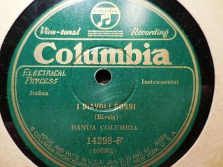 1926 Italian The Red Devils I Diavoli Rossi/ Marcia Orientale Banda Columbia 78
