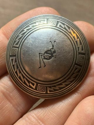 Hopi Or Zuni Native American Sterling Silver Cricket Pin