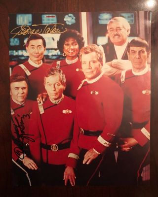 Star Trek George Takei & Walter Koenig Autographed Signed Color Photo