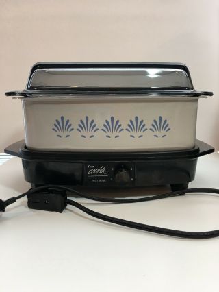 Vintage West Bend 4 Qt Griddle Crock Pot / Slow Cooker With Glass Serving Lid