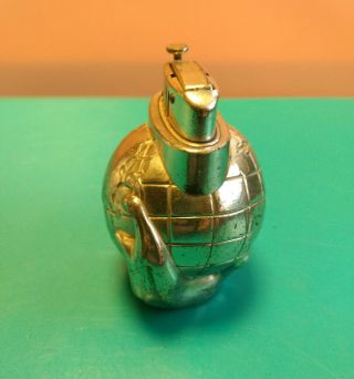 Old Vtg Collectible PKS World Globe Waves Table Lighter Made In Occupied Japan 4