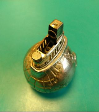 Old Vtg Collectible PKS World Globe Waves Table Lighter Made In Occupied Japan 5