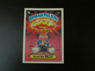 1985 Topps Garbage Pail Kids 1st Series 8b Blasted Billy Glossy License Cc15 2
