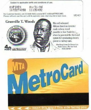 Nyc Metro Card Mta Transit.  Granville T.  Woods.  Expired Metrocard