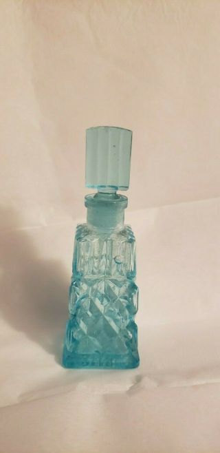 Vintage Blue Perfume Bottle Made In Occupied Japan