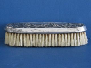 Antique HOPE SILVER CO Silver Plate Clothes Brush 2