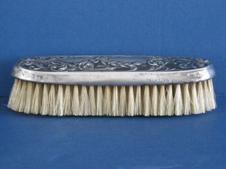 Antique HOPE SILVER CO Silver Plate Clothes Brush 4