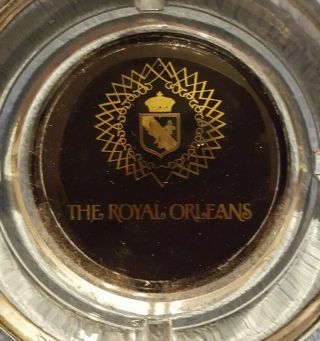 The Royal Orleans Heavy Glass Ashtray Orleans Luxury Hotel Vintage Ash Tray 4