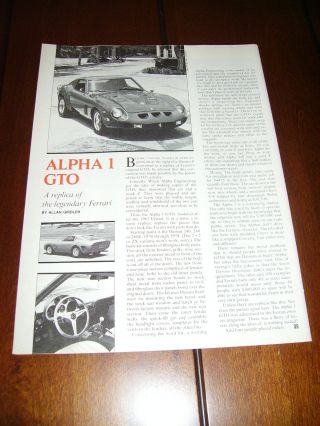 Datsun 240z 260z 280z Alpha 1 Gto Ferrari 1984 Article