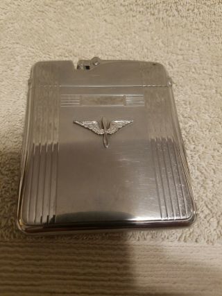 Vintage Prop And Wings Ronson Combination Cigarette Holder Lighter/case