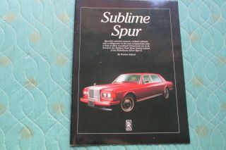 Auc131 1990 Rolls Royce Silver Spur Ii Sales Brochure